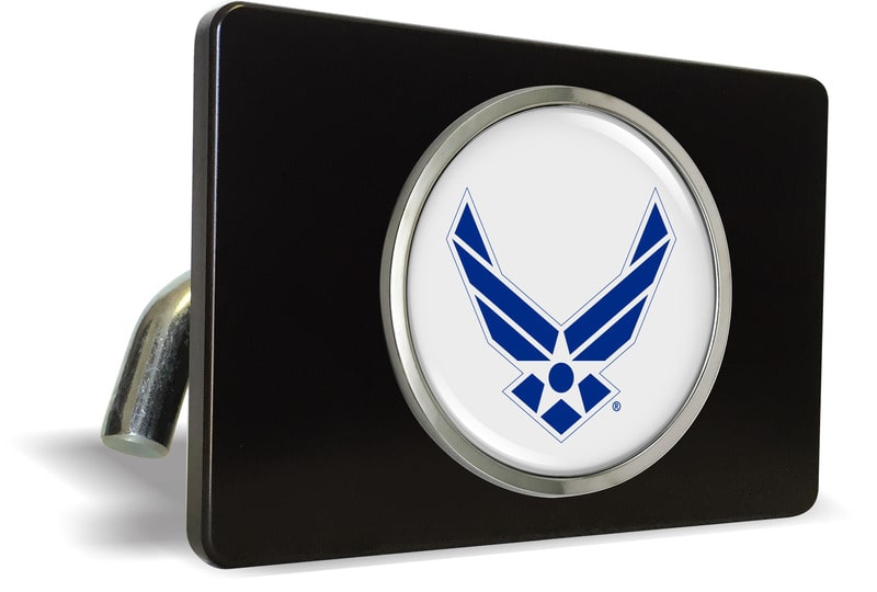 U.S. Air Force Symbol - Tow Hitch Cover with Chrome Metal Emblem